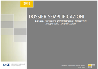 PUBBLICAZIONI ANCE Edilizia paesaggio ambiente Mappa semplificazioni ANCE 2018