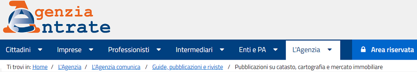 PUBBLICAZIONI AGENZIA ENTRATE Pubblicazioni OMI testata on line 2018